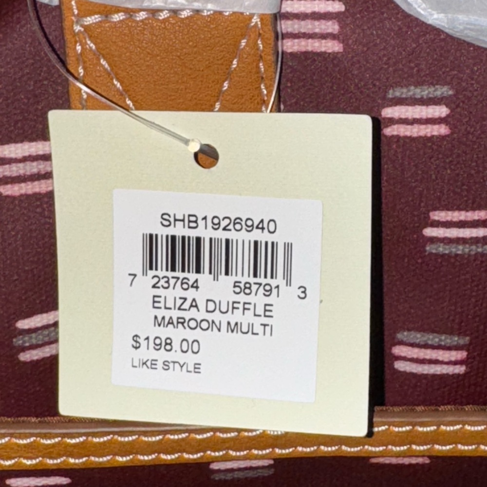 Sakroots Maroon and Brown Duffle Bag